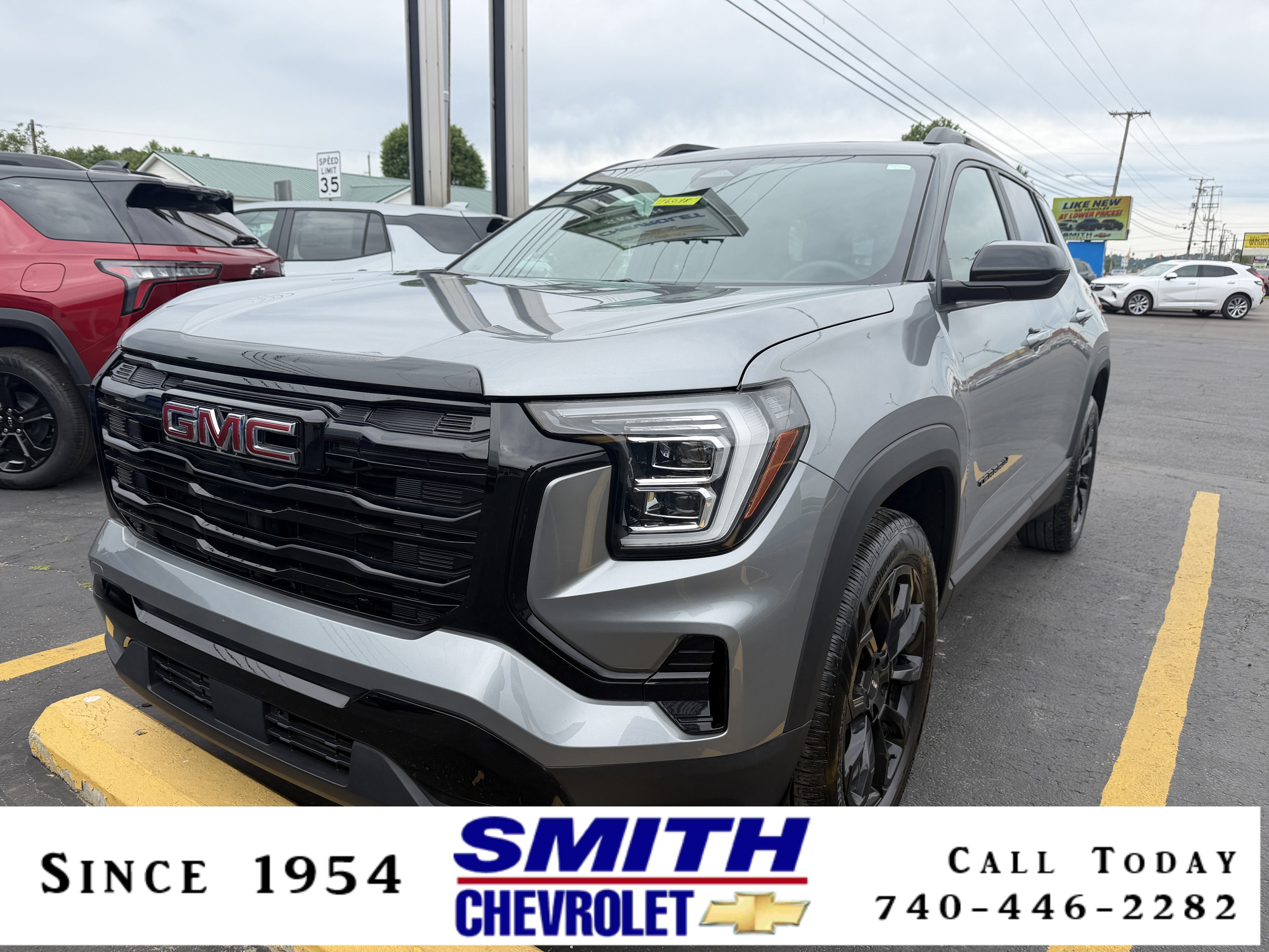 2025 GMC Terrain Elevation in Sterling Metallic — front three-quarter view