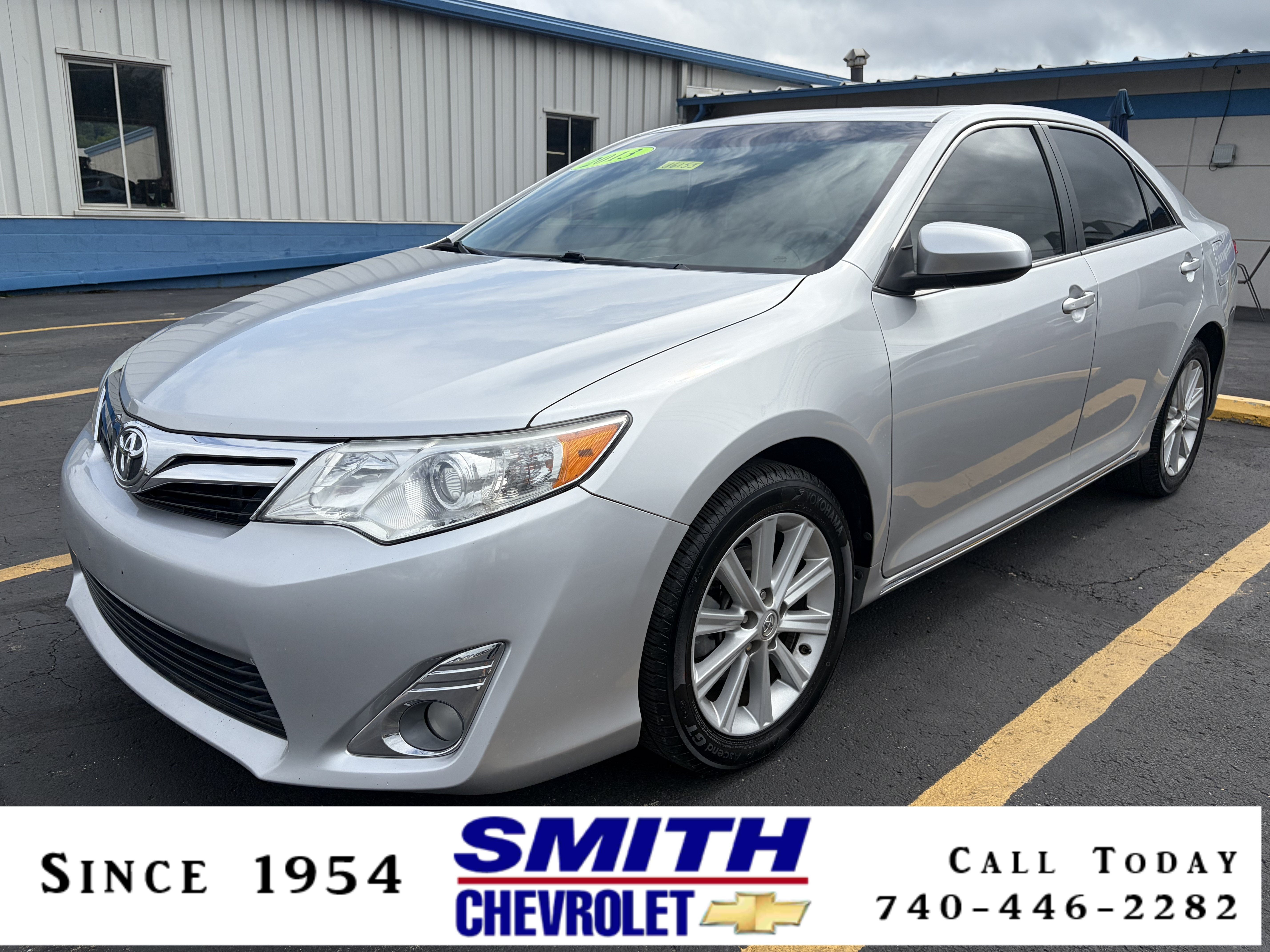 2013 Toyota Camry L in Silver — front three-quarter view