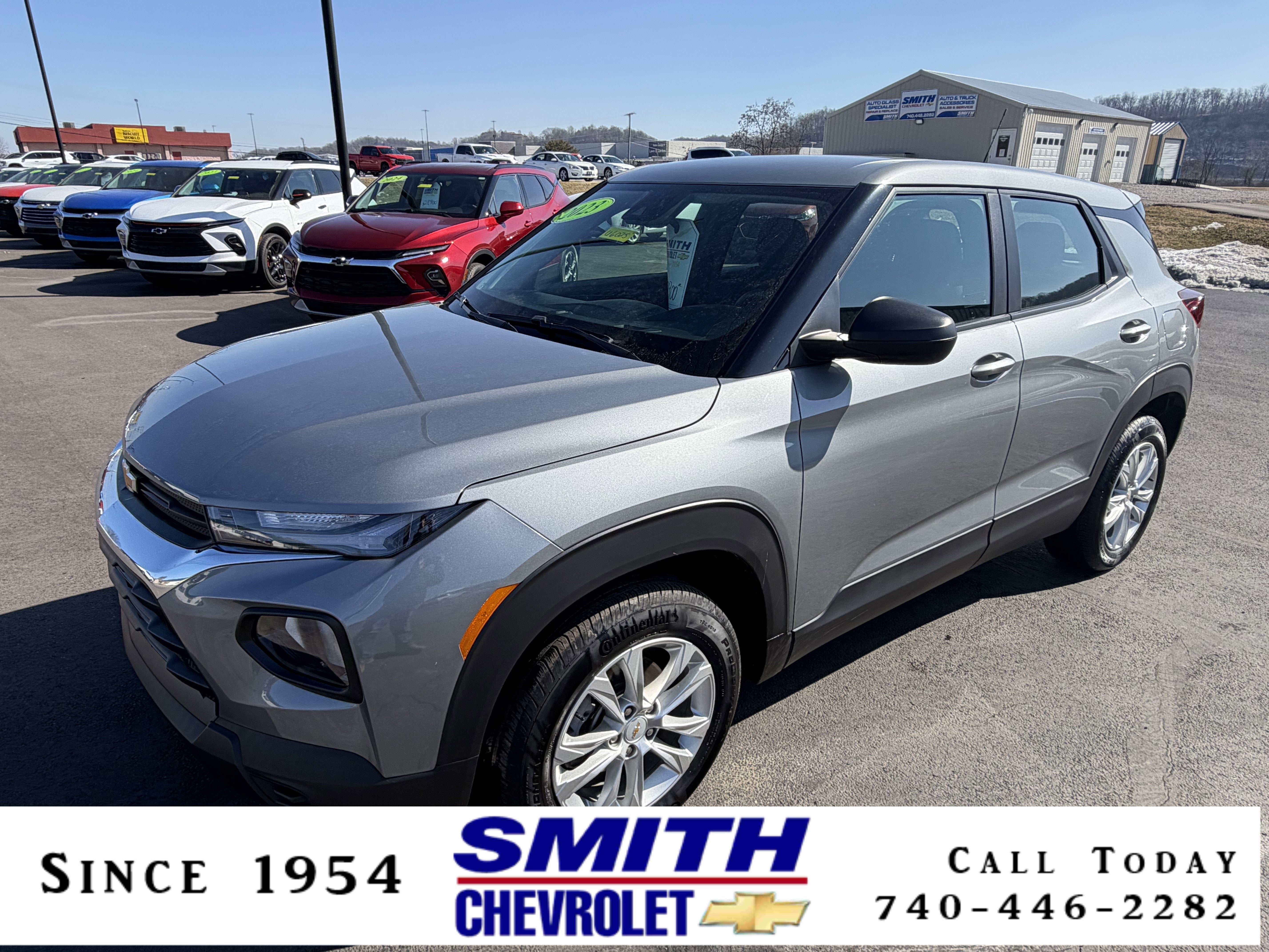 2023 Chevrolet Trailblazer LS in Sterling Gray Metallic — front three-quarter view